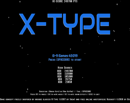 X-Type Arcade Game Cover