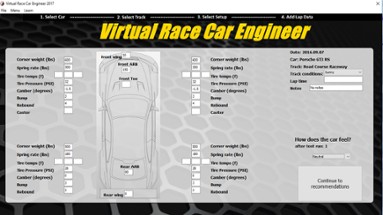 Virtual Race Car Engineer 2016 Image