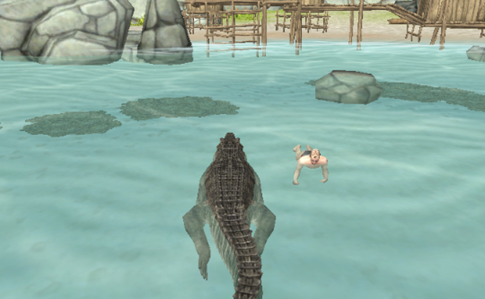 Crocodile Simulator Beach Hunt Game Cover