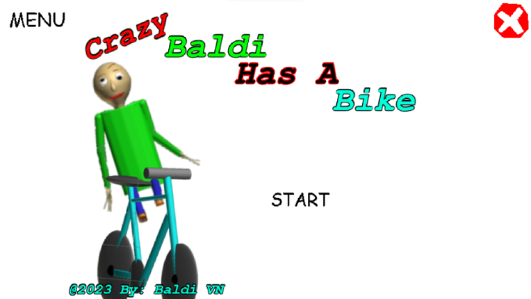 Crazy Baldi Has A Bike Game Cover