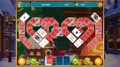 Solitaire Christmas. Match 2 Cards Image