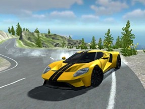 American Supercar Test Driving 3D Image