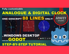 Fully customizable clock on Windows Desktop - Free exe + tutorial + source code Image