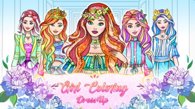 Girl Coloring Dress Up Image