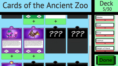 Cards of the Ancient Zoo Image