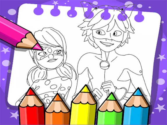 Miraculous Ladybug Coloring Book Game Cover