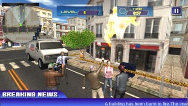 City Crime News Reporter Truck Image