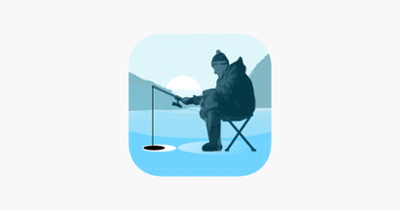 Ice fishing game.Catching carp Image