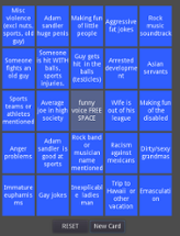 Adam Sandler Bingo Image