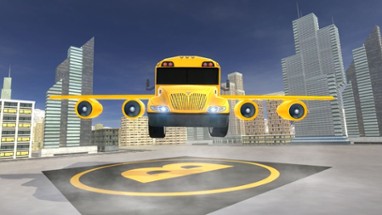 Flying School bus simulator 3D free - school kids Image