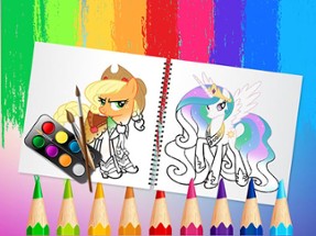 Sweet Pony Coloring Book Image
