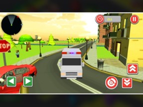 911 Blocky Ambulance Sim Game Image