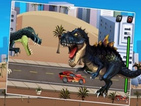 Dinosaur Attack:Car Racing Image