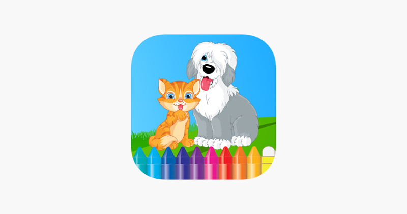 Dog &amp; Cat Coloring Book - Animal Drawing for Kids Free Game Game Cover