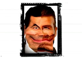 Funny Mr Bean Face HTML5 Image