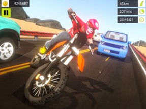 Highway Motor Bike Racing 3D Image