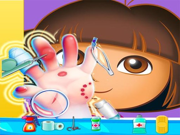 Dora Hand Doctor Fun Games for Girls Online Game Cover