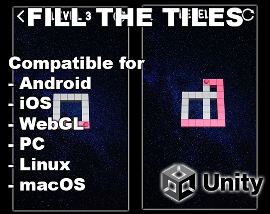 Fill The Tiles - Unity Puzzle Game Source Code Game Cover