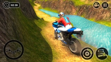 Uphill Offroad Motorbike Rider Image