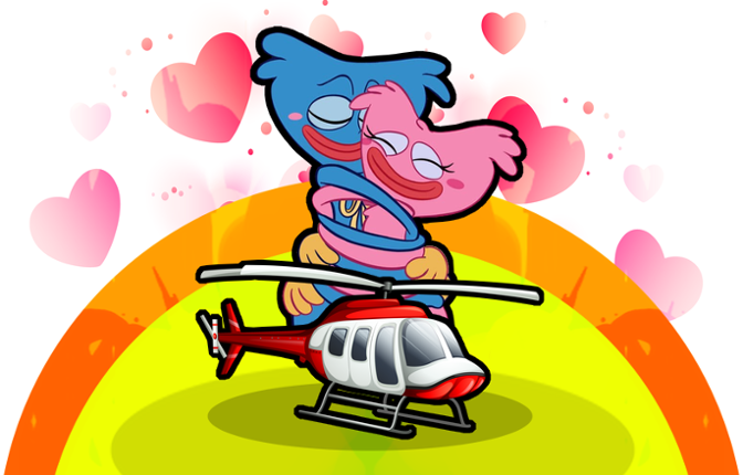 Huggy Wuggy by Helicopter Game Cover