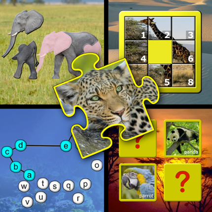 Kids animal puzzle and memory skill games Game Cover