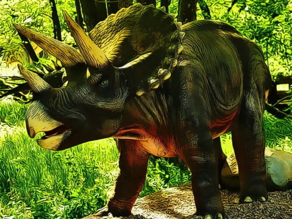 Triceratops Dinosaur Puzzle Game Cover