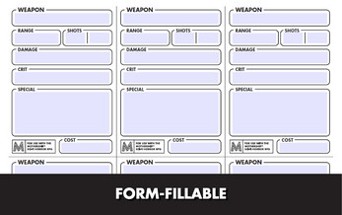 Weapon, Armor, & Item Cards for Mothership RPG Image