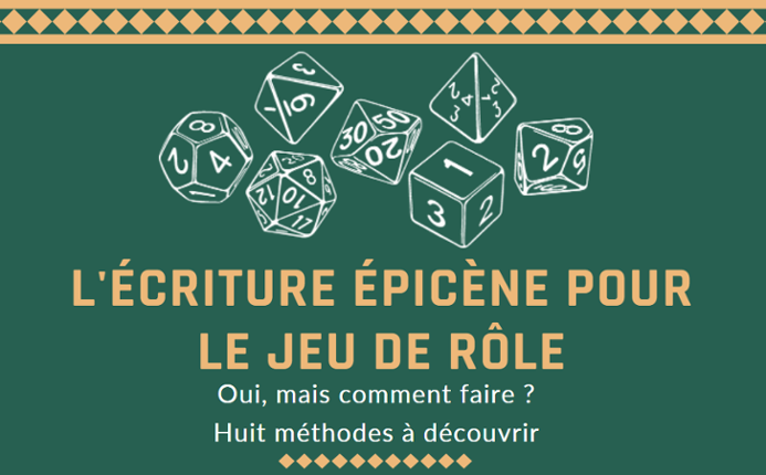 Ecriture épicène en JdR Game Cover