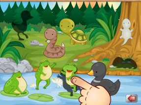 Big Forest Puzzle - free game for toddlers and kids with animals like snakes, bears, frogs ducks, rabbits,  bats, foxes or deers Image