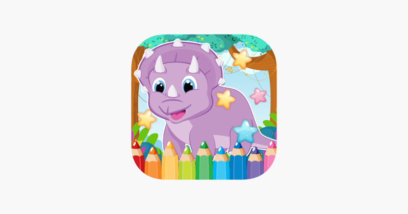 Dino Drawing Coloring Book Painting Pages Game Cover