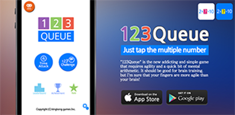 123Queue -Tap into your brain Game Cover