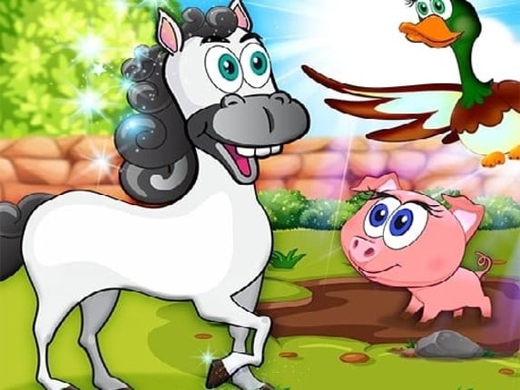 Learning Farm Animals Games For Kids Game Cover