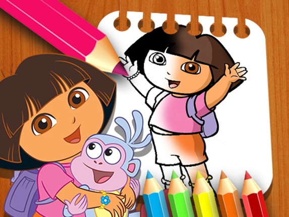 Dora the Explorer the Coloring Book Game Cover