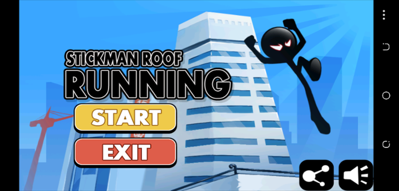 Stickman Roof Running Game Cover