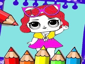Coloring Dolls Book Image