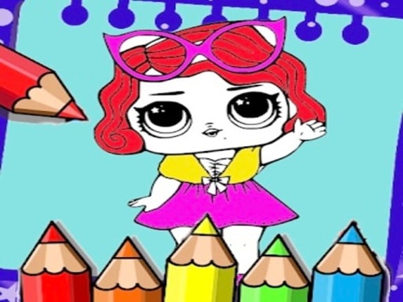 Coloring Dolls Book Game Cover