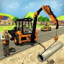 Heavy Excavator Crane : Mega City Road Construction Game Image