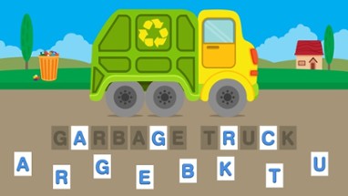 First Words Trucks and Things That Go - Educational Alphabet Shape Puzzle for Toddlers and Preschool Kids Learning ABCs Image