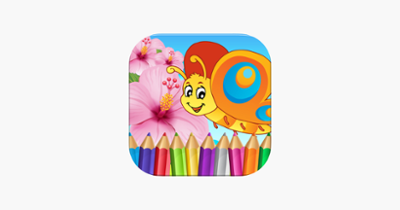 Butterfly Fairy and Bugs Coloring Book Drawing for Kid Games Image