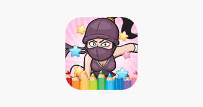 Coloring Book Cute Ninja Colorings Pages - pattern educational learning games for toddler &amp; kids Image
