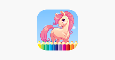 Coloring Book For Little Pony - Horse drawing for kid game Image