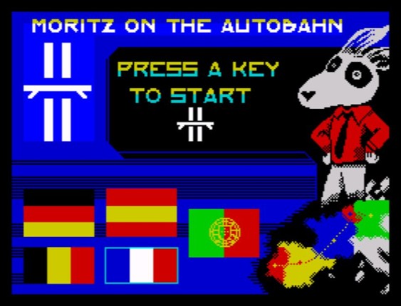 MORITZ ON THE AUTOBAHN 128K Game Cover