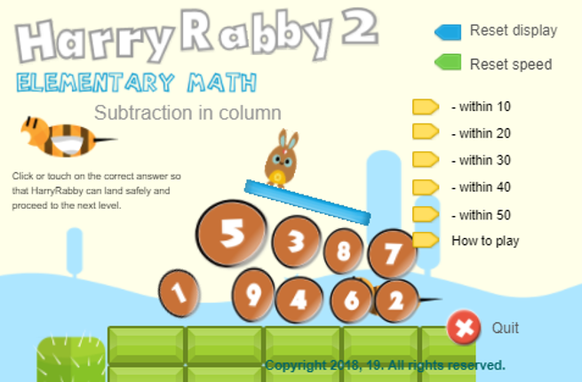 HarryRabby2 Subtraction in Columns Full Version Game Cover