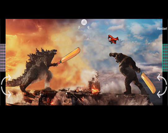 Godzilla vs Kong plays sports Game Cover
