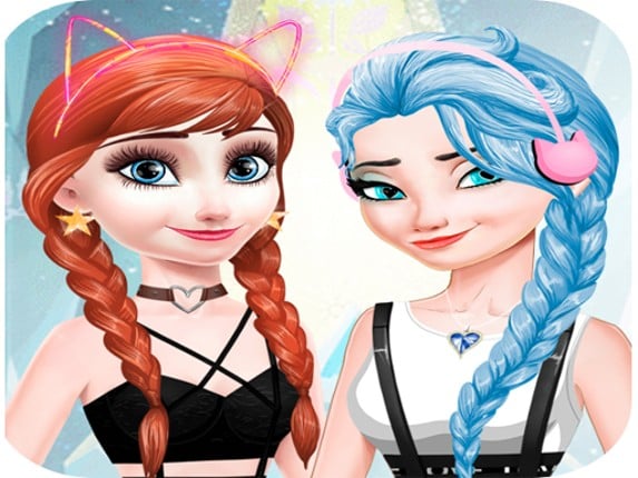 elsa and anna Dress Up Makeup Game Cover