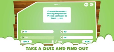Learning Prepositions Quiz App Image