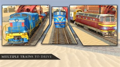 Rail Express: Cargo &amp; Passenger Trains Driving Image