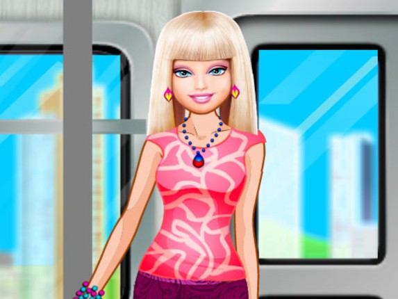 Barbie On The Train Game Cover