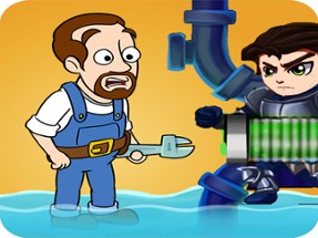 Plumber Water Pipes Hero Pipe Rescue: Water Puzzle Image