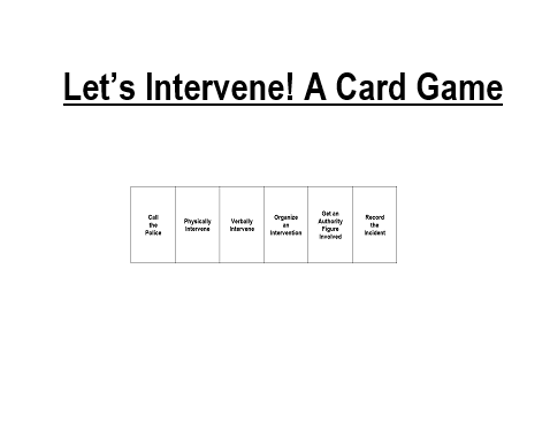 Let's Intervene!  A Card Game Game Cover